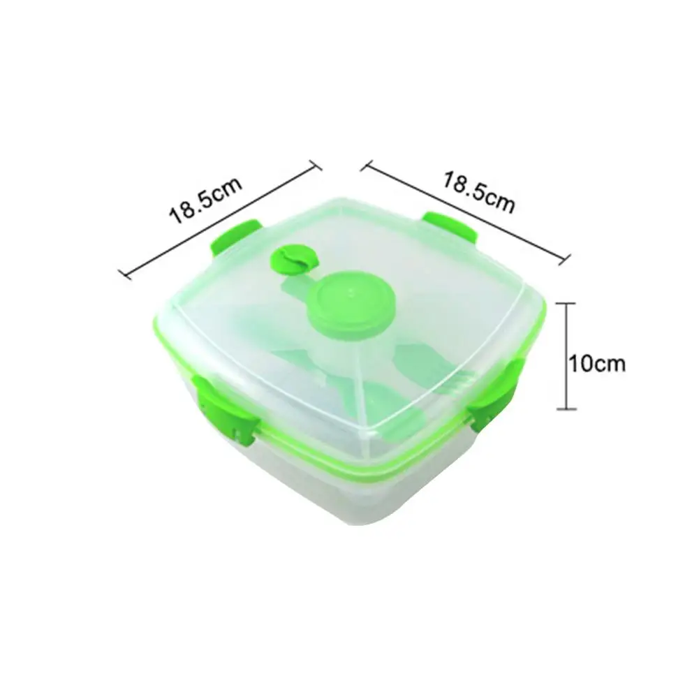 Контейнер для ланча, салатник, BPA-Free, пластиковый двухслойный разделенный Ланч-бокс, квадратный фруктовый поднос банка для соуса, многоразовая вилка, ложка