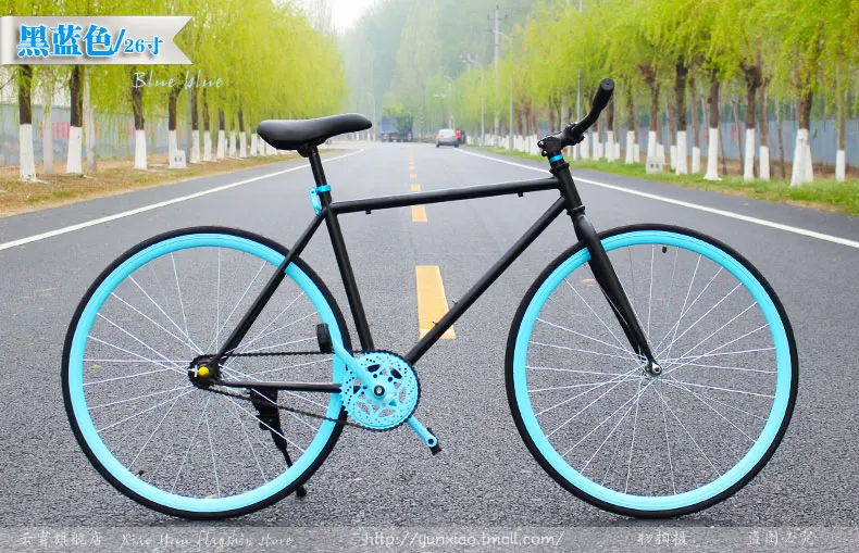 Best New X-front brand colorful carbon steel 26 inch fixed gear rear pedal brake bicicleta student bike road bicycle 15