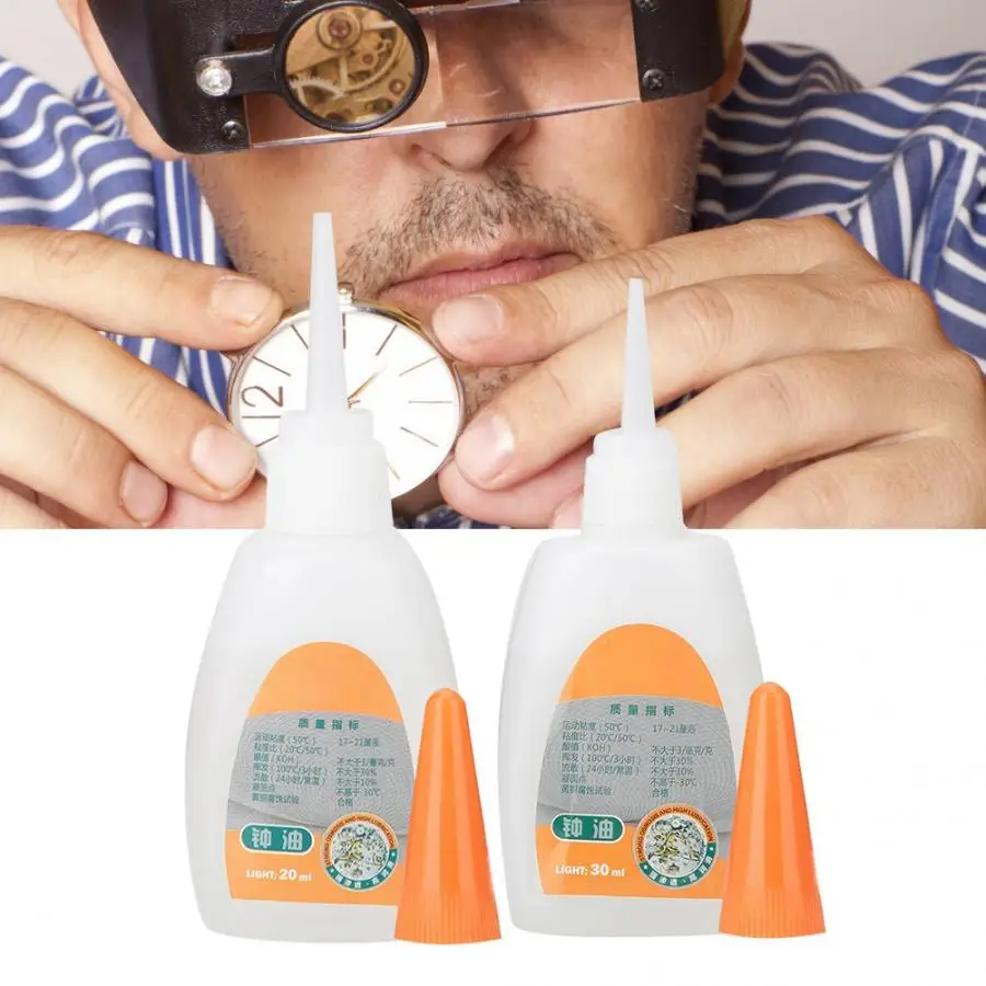 Professional 20ml + 30ml Watch Oil Maintenance Cleaning Repair Clock