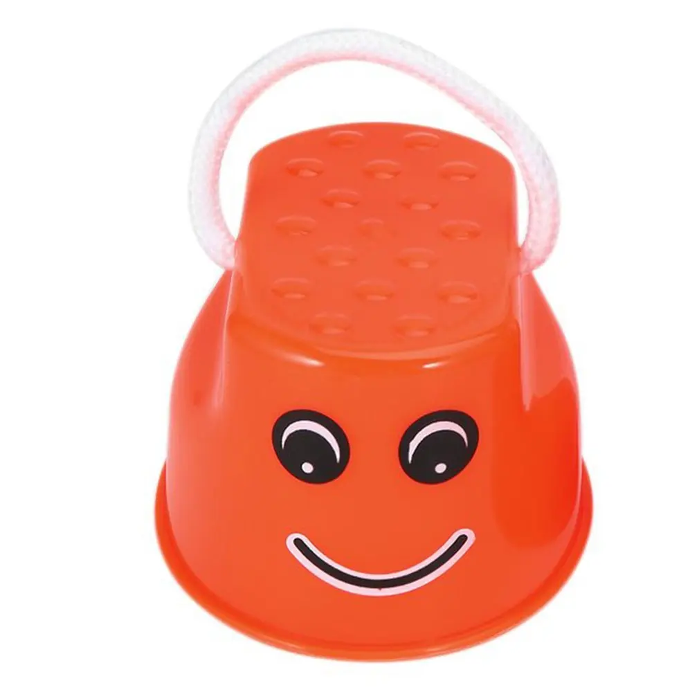 Orange OCDAY 1 пара забавная пластиковая ходьба Stilt Jump Дети Открытый развлечение смех лицо шаблон Спортивная тренировка баланса игрушка-лучший подарок - Цвет: Orange