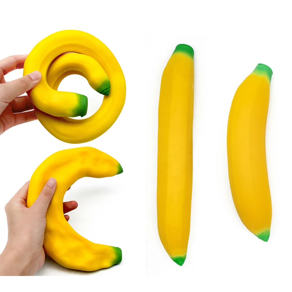 Carrot Banana Stress Ball Toy Squeezable Soft Fruit Shape Sensory Kneading Adult Decompression Fidgeting Rebound Squeeze Toys | Игрушки и