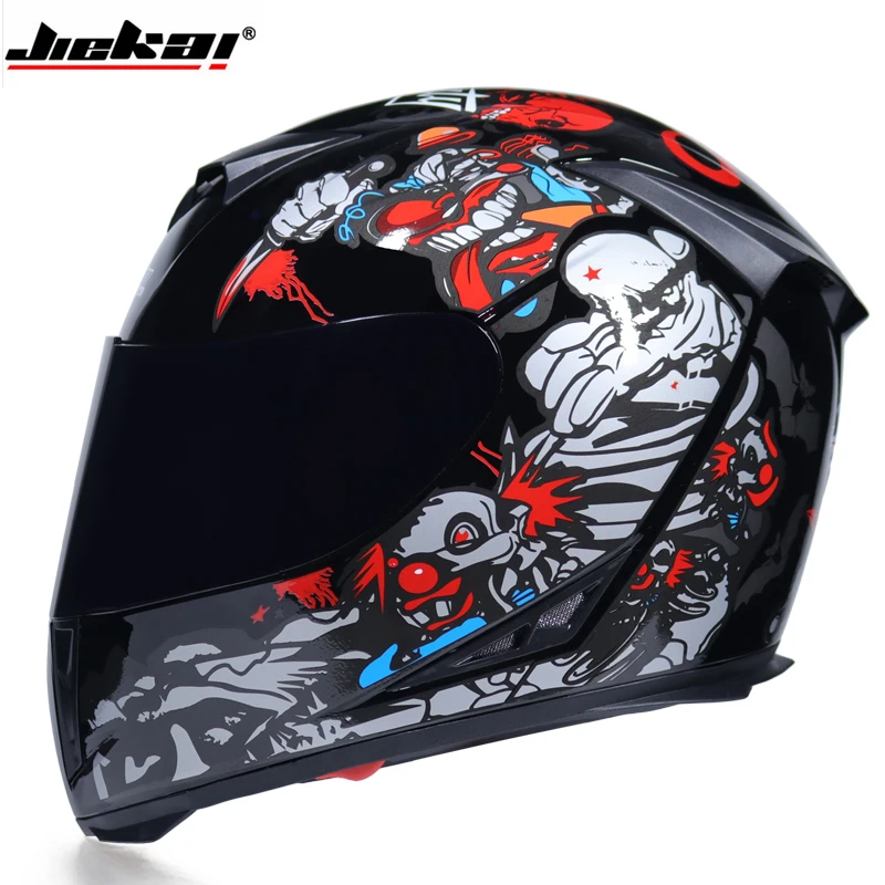 

Hot Motorcycle Full Face Helmet Motorcycle Racing Double Mirror Helmet with Removable Lining DOT Approved v