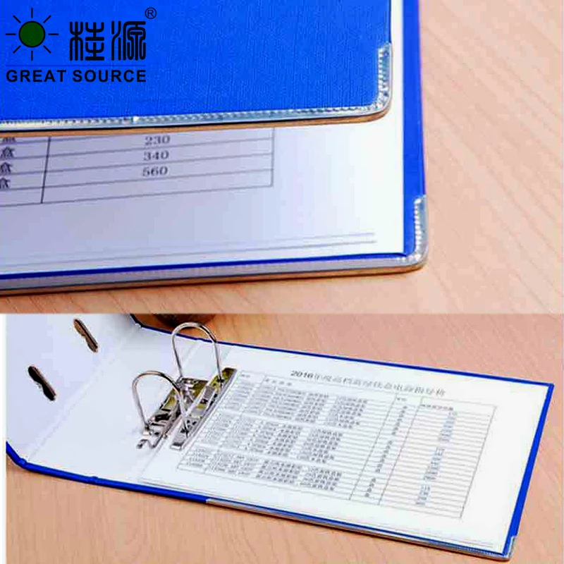 MQQ A3 Lever Arch File 2 D-Rings Paper Board Folder Pull Stationery Document Storage Folder (2PCS)