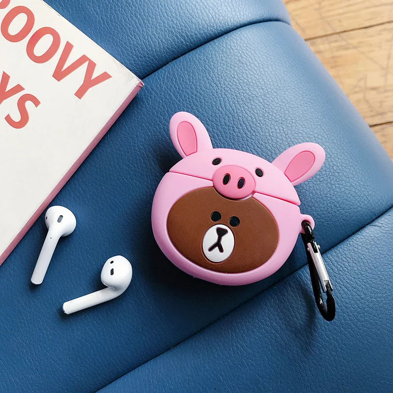 Для AirPods чехол милый кактус колючая груша наушники Чехлы для Apple Air pods 2 Крышка Earpods