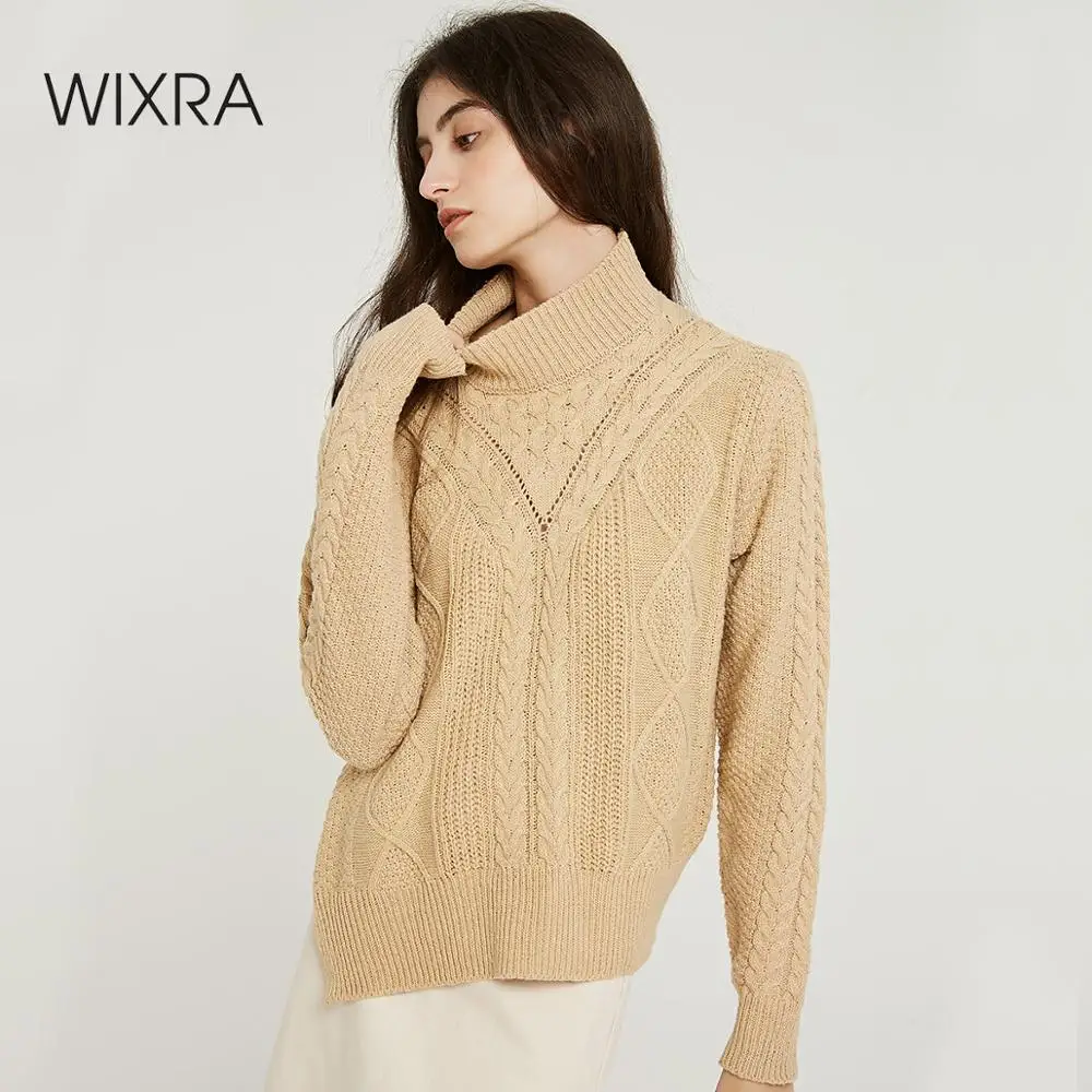Wixra Женские повседневные свитера и пуловеры 2019 Осень-зима Дамы мастхэвы базовый
