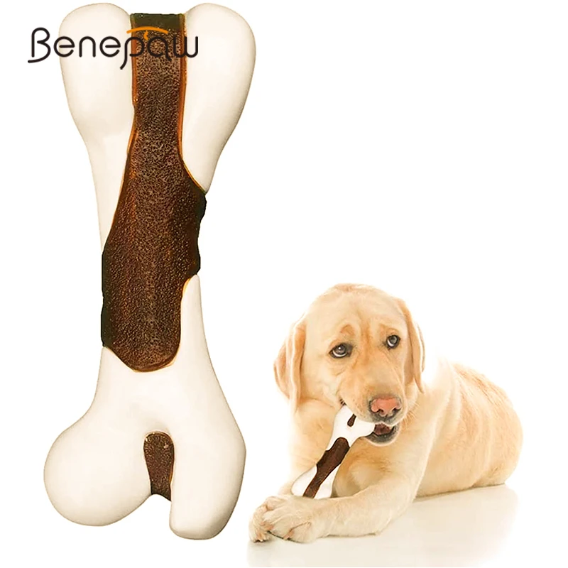 Benepaw 犬の骨の形をした食用のおもちゃ 歯科治療 無毒 ベーコン風味 咬傷に強い インタラクティブ Aliexpress ホーム ガーデン