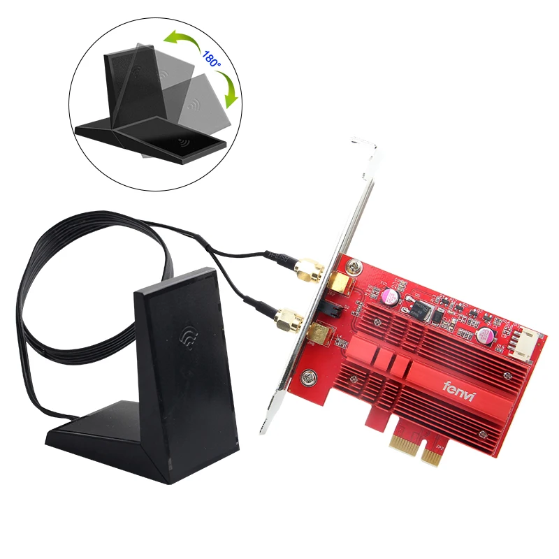 Fenvi tarjeta WiFi двухдиапазонный беспроводной-AC 9260 ПК PCIE 2030 Мбит/с BT5.0 802.11ac 2,4 ГГц 5 ГГц PC escritorio WLAN PC BT 5,0 красный