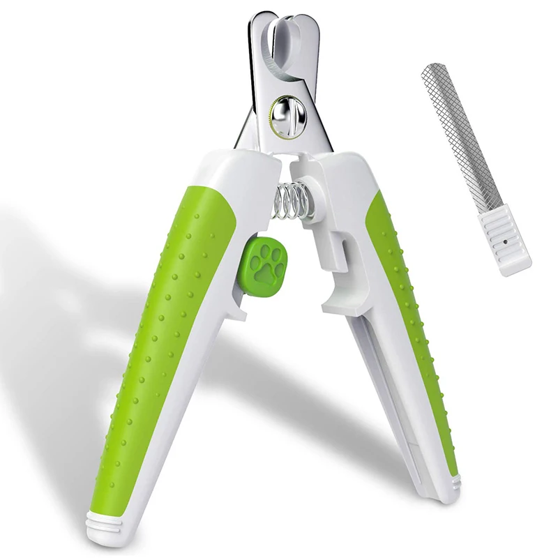 

Dog Nail Clippers, Professional Pet Trimmer with Safety Guard to Avoid Over-Cutting, Free Nail File & Lock Switch, Professional