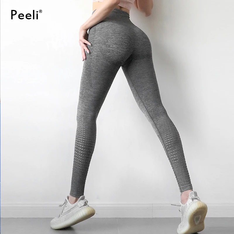 Peeli Vital Бесшовные Леггинсы для женщин эластичные леггинсы для спортзала Высокая талия контроль живота Йога фитнес брюки тренировки спортивные Леггинсы