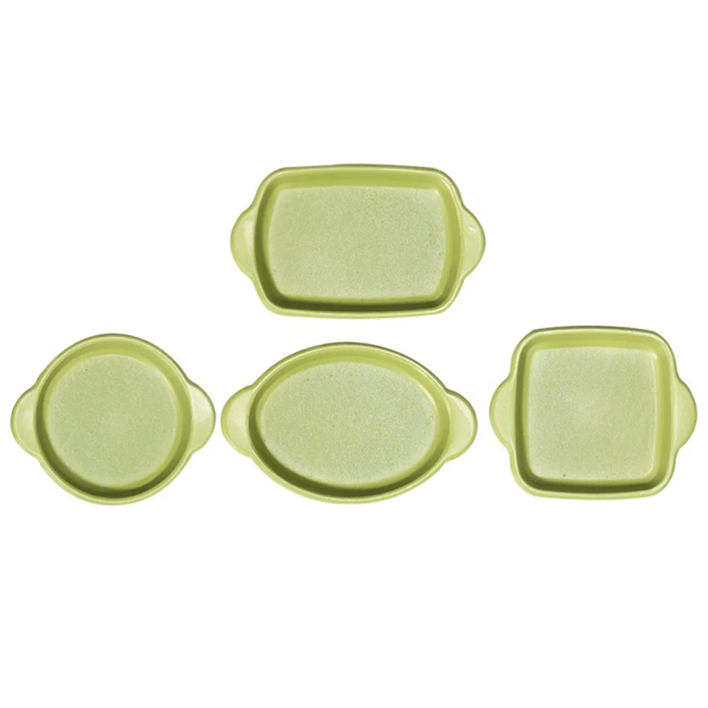

4PCS Miniature Toy Portable Durable Funny Exquisite Mini House Accessories Breakfast Plate Salad Bowl for DIY Kids House