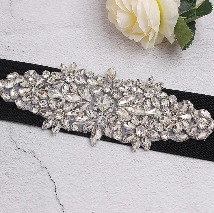 Женские Подиумные модные blingbling Стразы с бисером широкие пояса женское платье Корсеты Пояс Ремни украшения широкий пояс R2420