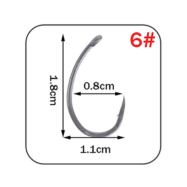 W.P.E Coated hook Fishing Hook Coating 3pack/lot Carp Fishing Hook 2#/4#/6#/8#/ Wide Gape with Micro Barbed Hook Fishing Tackle 6