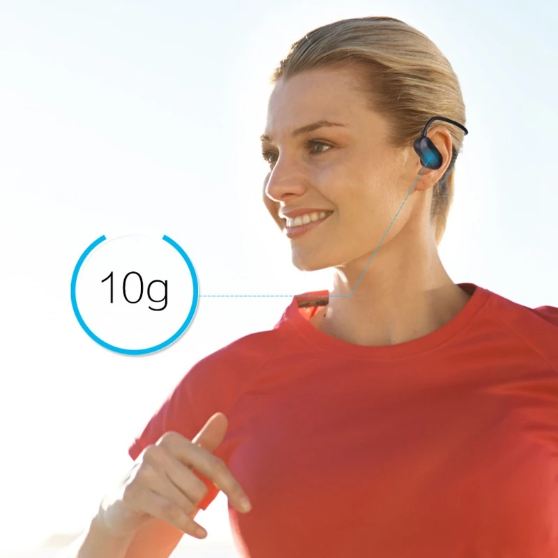 IPX8 водонепроницаемый HiFi костной проводимости Bluetooth 5,0 с MP3-плеером для спорта на открытом воздухе наушники гарнитура музыкальный плеер для плавания(16