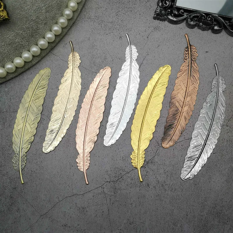 1PC Retro marcapáginas Estilo Vintage diseño de pluma creativa marcadores de Metal regalo promocional papelería película libro marca