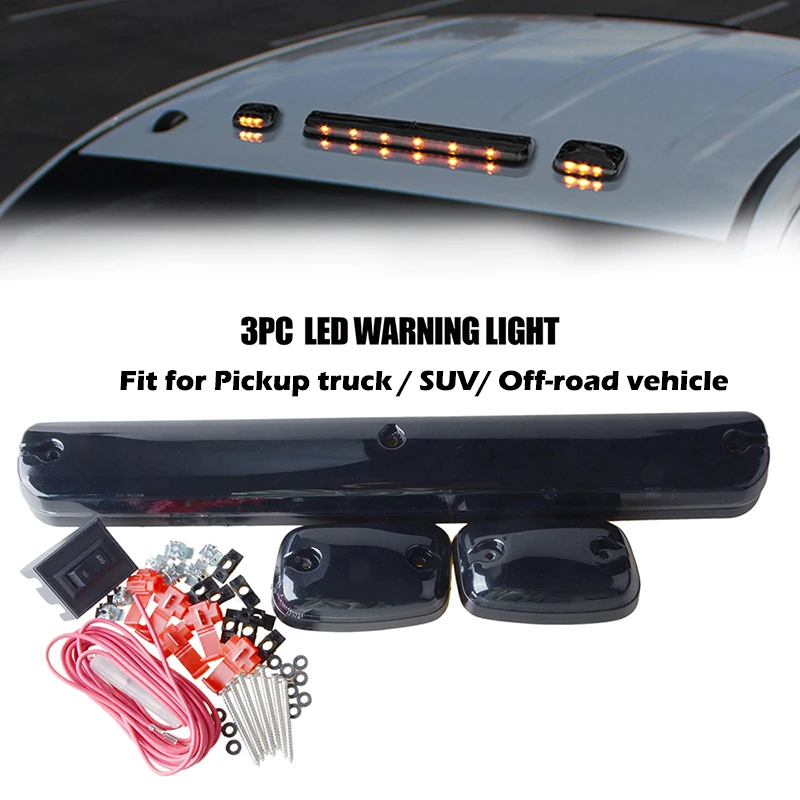 LED Roof Safety Marker Lights Warning Lamp Amber Light Fit For Chevy Silverado GMC Sierra Pickup truck Car Accessories | Автомобили и
