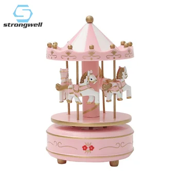 

Strongwell Nordic Carousel Music Box European Style Spire Clockwork Musical Box Castle In The Sky Birthday Gift Home Decoration