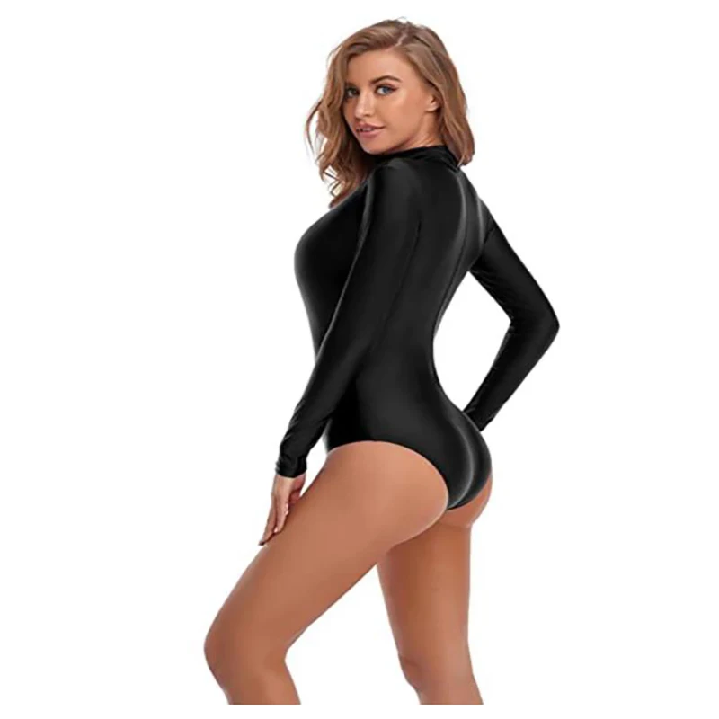Girls Gymnastics Leotard Speerise Women Long Sleeve Classic Leotard Turtleneck Ballet Dancewear Spandex Leotards Bodysuit Gymnastics Costumes Unitard