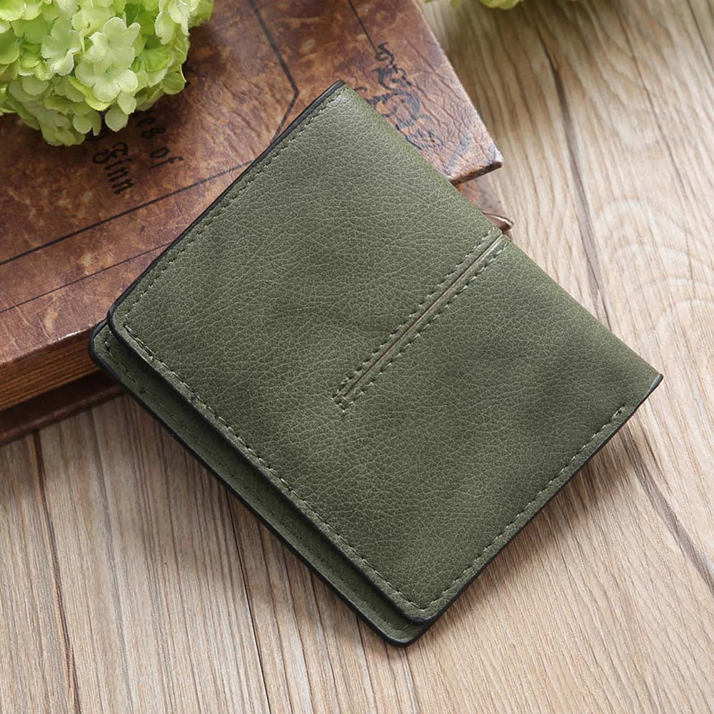 Wallet Female Women Leather Folding Coin Purse Hasp Short Vintage Fashion Lady Wallet For Credit Cards Carteira Feminina 816