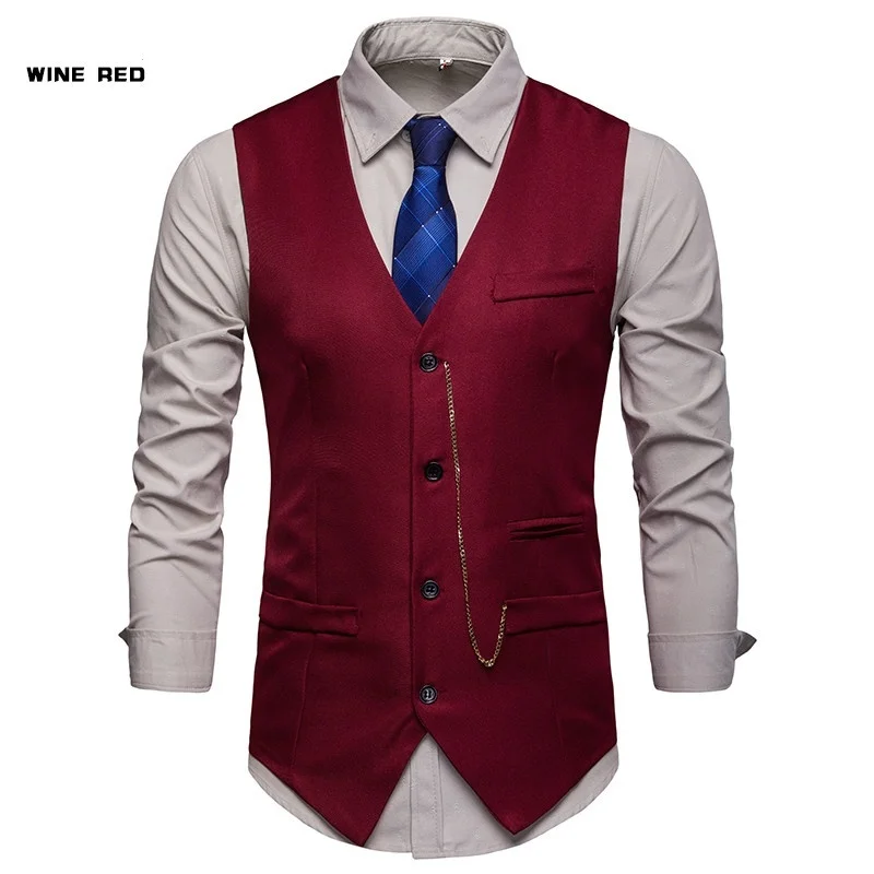 ZOGAA Мужской Блейзер Жилеты куртка Slim Fit Мужская жилетка, Костюм Повседневный жилет без рукавов Homme формальная деловая куртка жилет