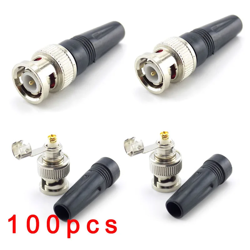 

10pcs CCTV BNC Male Connector plug adapter Twist-on Coaxial RG59 Cable for CCTV Camera Video/audio Accessories G16