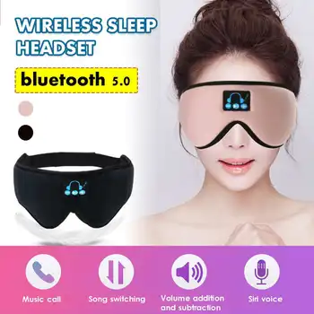

Bluetooth 5.0 3D Wireless Stereo Earphone Phone Headband Sleep Soft Earphones Sleeping Eye Mask Music Headset With MIC