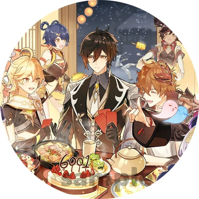 Free Shipping 58mm Online Game Genshin Impact Brooch Pin Cosplay Badge Accessories For Clothes Backpack Decoration gift 23