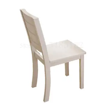 

Solid wood dining chair home modern fashion solid wood chair simple white dining chair full paint home dining chair