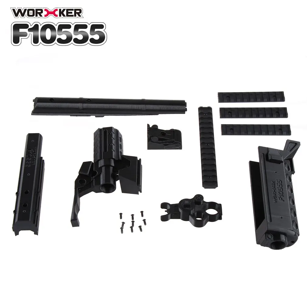 

WORKER 3D Printing Modularization NO.105 AK Series Long Type Modified Barrel Kit Gun Toys Suitable for Nerf Stryfe Toys(Type A)