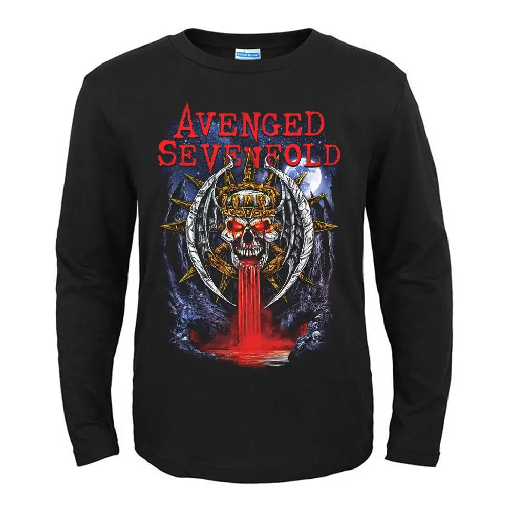 31 дизайн Avenged Sevenfold A7X рок 3D Череп Демон смерти рубашка панк Harajuku тяжелый металлический скейтборд футболка с длинными рукавами