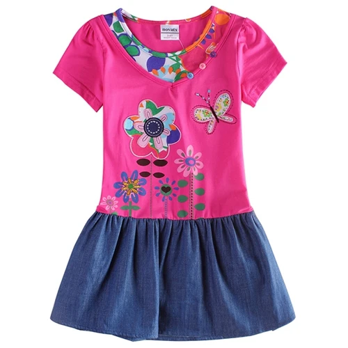 Платье для девочек «Маленький Пони»; детская одежда; летнее платье с короткими рукавами из хлопка; кружевное нарядное платье принцессы для маленьких девочек; LU3 - Цвет: H6063 fuchsia