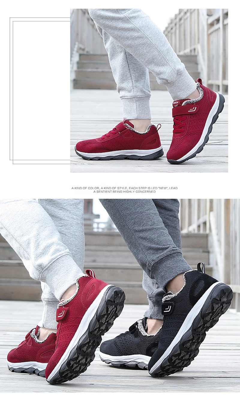 Women winter shoes fashion Suede lace-up snow boots solid black ankle boots plush warm shoes Boots