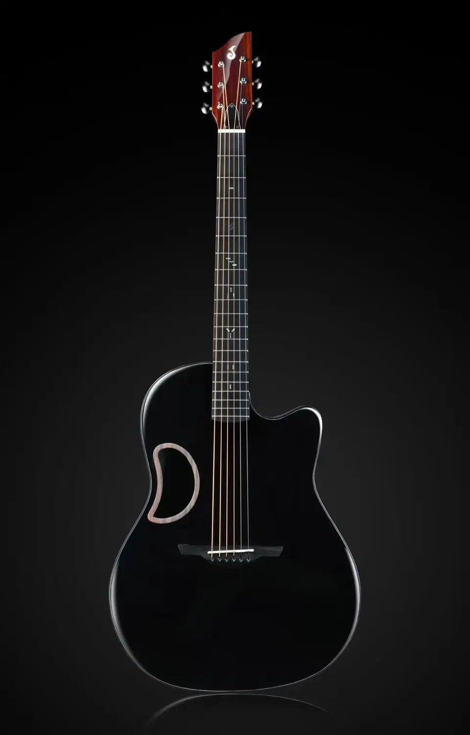 black K7 PRO круглая задняя 41 дюймов Блюз Акустическая гитара, акустическая электрогитара - Цвет: black