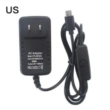 5 в 3A Тип C зарядное устройство кабель адаптер питание с переключателем для Raspberry Pi 4 Модель B AU/UK/EU/US разъем R9UA