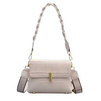 

New Women Shoulder Bag PU Leather Youth Lady Crossbody Bag With Rivets Girl Appointment Bags Small High Quality White