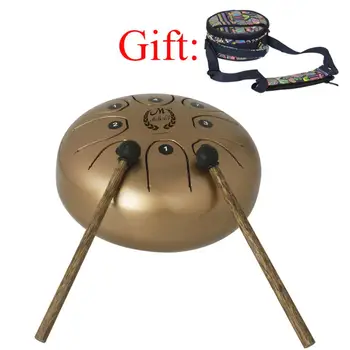 

5.5 Inch Tongue Drum Mini 8-Tone Steel Tongue Drum Hand Pan Drum With Drum Mallets Carry Bag Percussion Instrument Drop Shipping