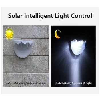 

6led Solar Garden Light Fence Wall-mounSolar Powered Fence Lights Wall Door Step LED Light Outdoor Garden Lighting Porch Lights