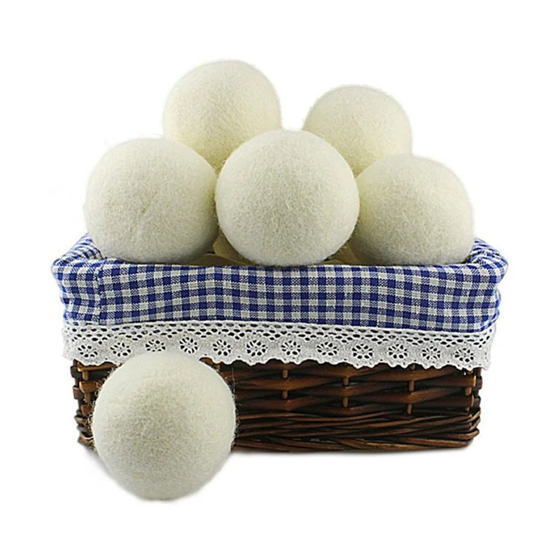 5 Teile/paket Wolle Trockner Bälle Reusable Natürliche Organische Wäsche Weichspüler Ball Premium Waschmaschine Wäsche Sauber Ball