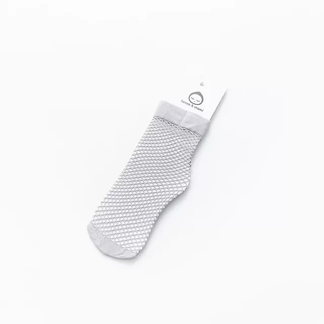 2021 Spring and Summer New Large Mesh Breathable Children's Socks Jelly Color Children's Fishing Net Socks 1-8 years old 04
