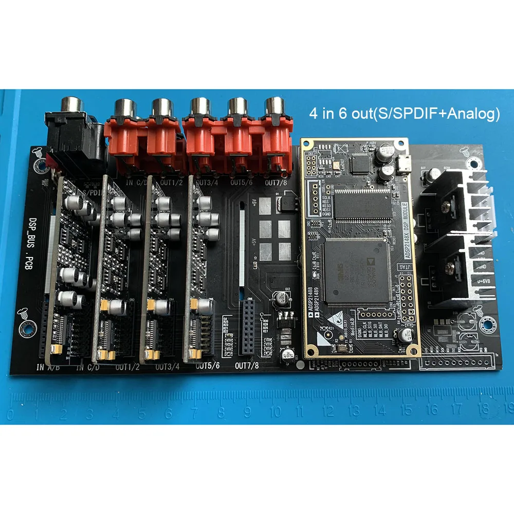 Lusya ADSP21489 макетная плата АЦП PCM1804 Вход ЖК дисплея + DAC PCM1798 Выход доска 4 в 8 процессор