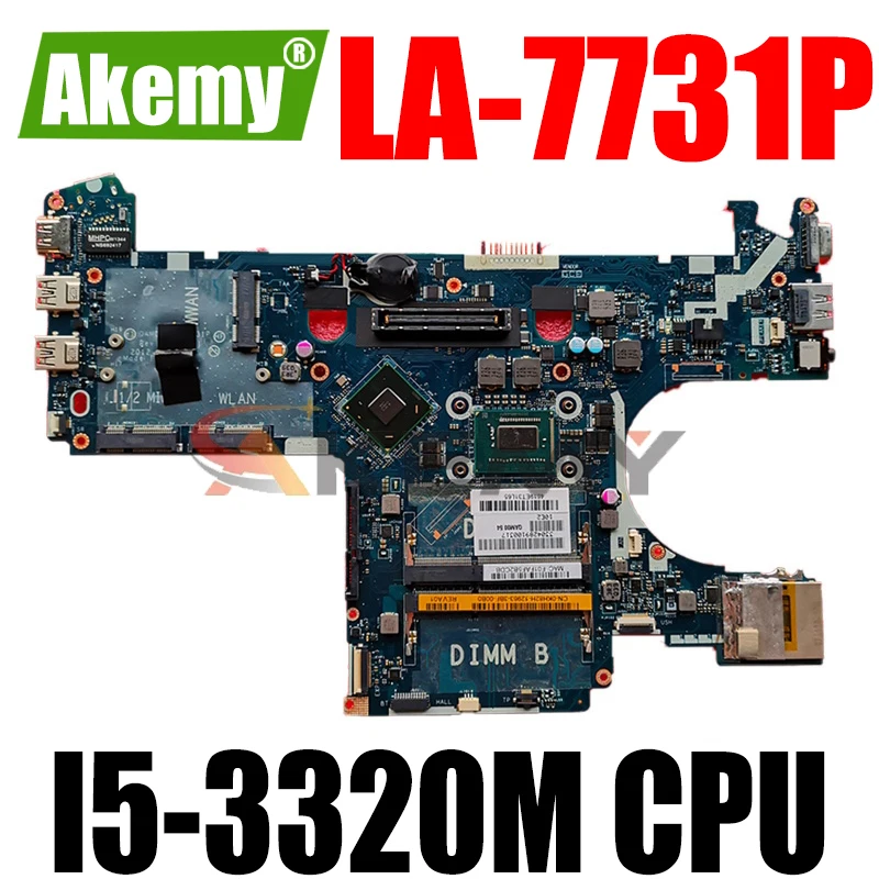 Akemy 0PR83X PR83X для DELL E6230 Материнская плата ноутбука LA-7731P I5-3320M DDR3L тестирование |