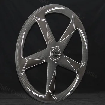 

5-Spokes Wheels Road-Hub 700c Carbon Or Finishing Matte or Glossy OEM 3K/UD Carbon Wheelset for Track/ Road Bike Rims