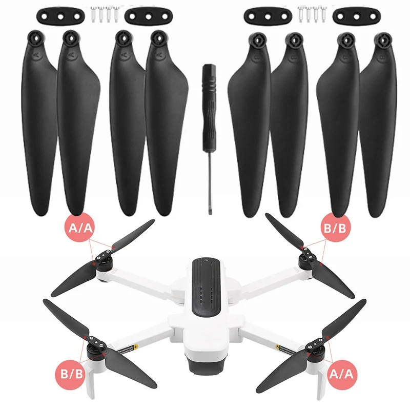 8pcs/Set RC Quadcopter Spare Parts Folding Propeller Props Set For Hubsan H117S drone accessory hot