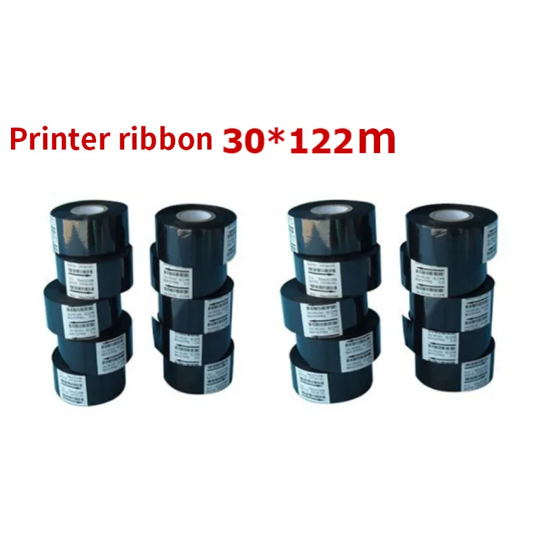 

30MM * 122M Black Label Machine Ribbon Code Printer Ribbon Strip Printing Date Label Food Packaging Bag Shelf Life Accessories