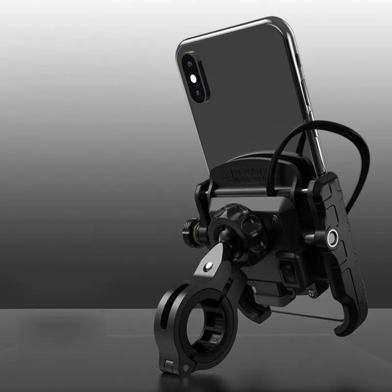 Держатель для мобильного телефона QC3.0 с USB зарядным устройством подходит для мотоцикла, велосипеда, мобильного телефона, usb зарядное устройство