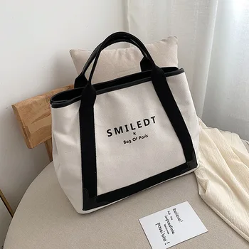 

Large Women's Bag Canvas Bags for Women 2020 Handbag Luxury Copy Bags Female Brand Designer Letter Shoulder Crossbody Tote Bags