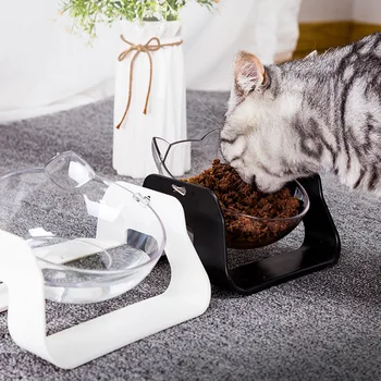 

4 Colors 15 Degree Adjustable Pet Feeder Bowl Dog Cat Adjustable feed bowl Waterer Feeding Food Pet Dog Dish Feeders Tableware
