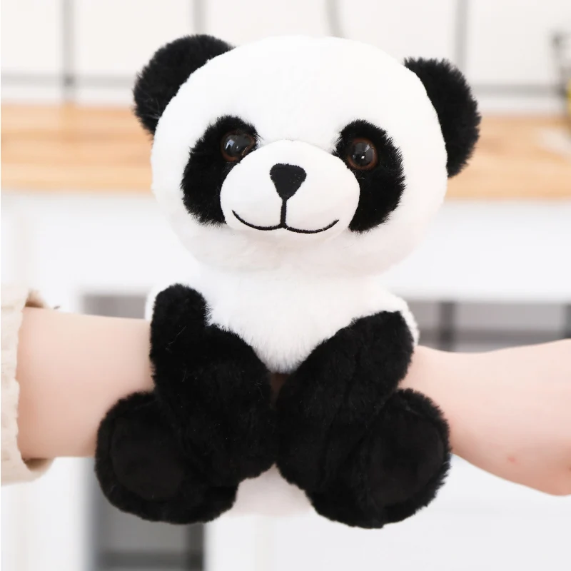 Единорог рука обнимает чучело игрушка шлепки браслет медведь Шиба ину Собака Панда Свинья енот плюшевая обезьянка детские игрушки детские наручные часы - Цвет: Panda