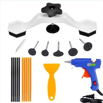

18 Pcs Car Body Dent Repair Tool Dent Repair Device Bridge Dent Puller With Glue Stick Glue Gun Screw extractors