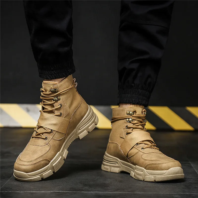 Botas hombre Para Senderismo/зимние мужские повседневные ботинки на плоской подошве; Bota Masculina Militar; нескользящие Удобные полусапожки; походные ботинки; 5