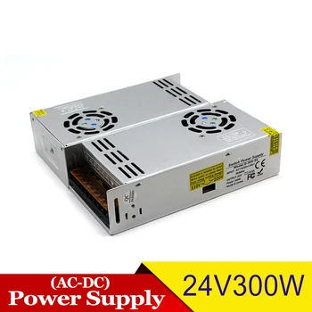 

DC Power Supply 24V 12.5A 300w Led Driver Transformer AC110V 220V to DC24V Power Adapter for Strip Lighting Printer CNC CCTV